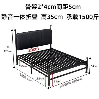Modern French Style Metal Bed with Upholstered Headboard for Elegant Bedroom Furniture