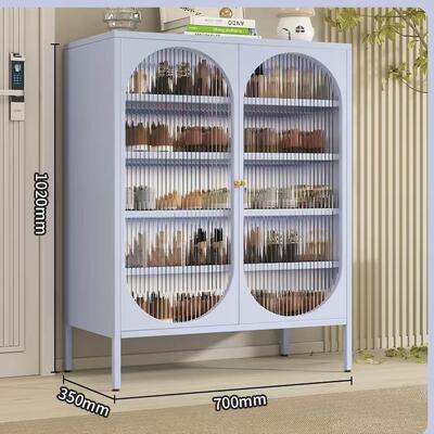 Cream Steel Shoe Cabinet with Large Capacity Multi-Tier Dust-Proof Storage for Entryway and Hallway