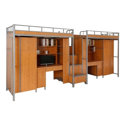 책상과 KD 구조물 2중 금속 배선 2층 침대 골조
